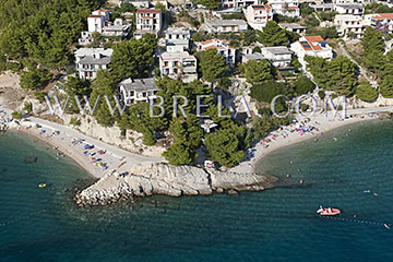 Aerial view of beach in Brela