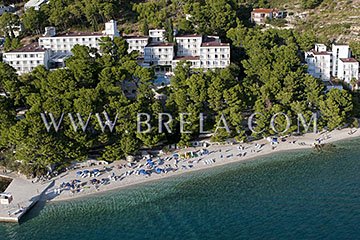 Aerial view of beach in Brela