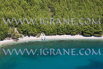 Aerial view of beach in Igrane