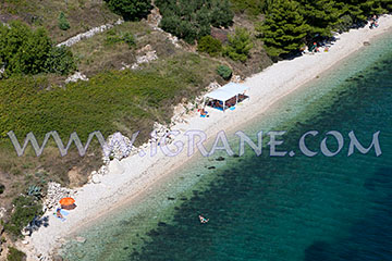 Aerial view of beach in Igrane