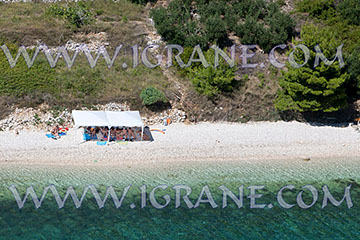 Aerial view of beach in Igrane