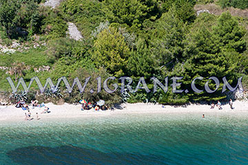 Aerial view of beach in Igrane