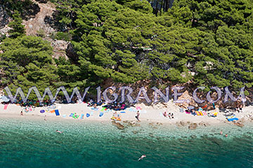 Aerial view of beach in Igrane