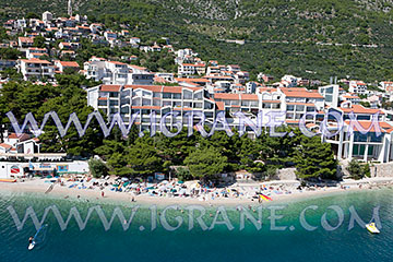 Aerial view of beach in Igrane