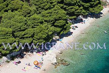 Aerial view of beach in Igrane