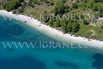 Aerial view of beach in Igrane