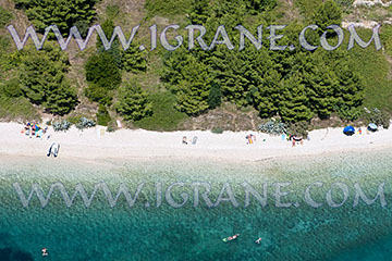 Aerial view of beach in Igrane