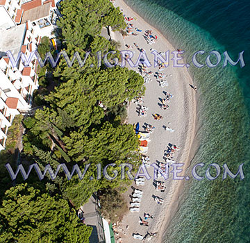 Aerial view of beach in Igrane