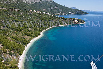 Aerial view of beach in Igrane