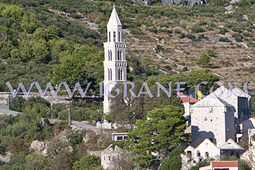 Aerial view of beach in Igrane