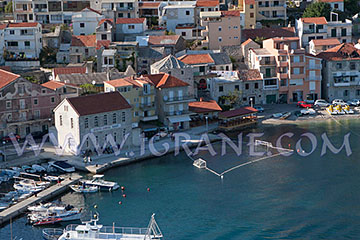 Aerial view of beach in Igrane