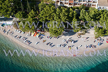 Aerial view of beach in Igrane