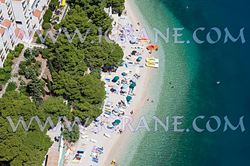 Aerial view of beach in Igrane