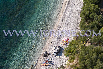 Aerial view of beach in Igrane