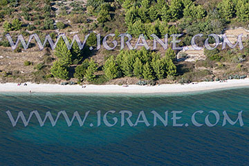 Aerial view of beach in Igrane