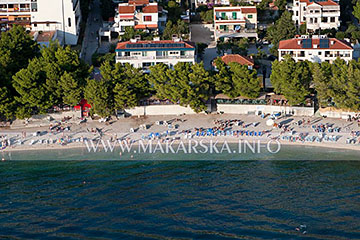 beach in Makarska - aerial view