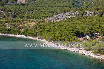 beach in Makarska - aerial view