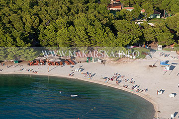 beach in Makarska - aerial view