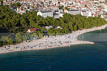 beach in Makarska - aerial view