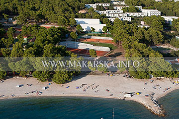 beach in Makarska - aerial view