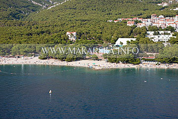 beach in Makarska - aerial view