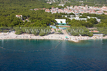 beach in Makarska - aerial view