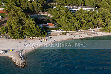 Makarska beach - aerial view