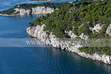 beach in Makarska - aerial view