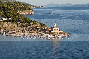 beach in Makarska - aerial view