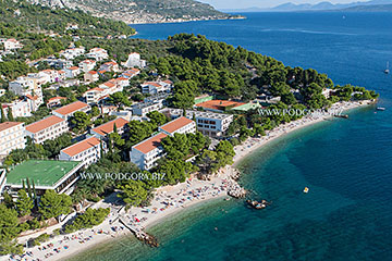 Podgora beaches - aerial view