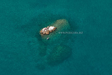 Podgora beaches - aerial view