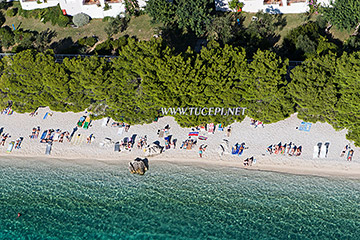 Tučepi beach - aerial view